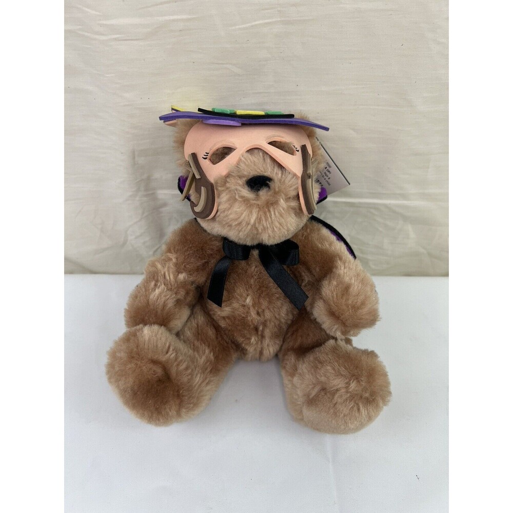 Vtg 99’ G.A.C Halloween Count Teddy Bear Stuffed 7" Plush Dracula Costume Purple